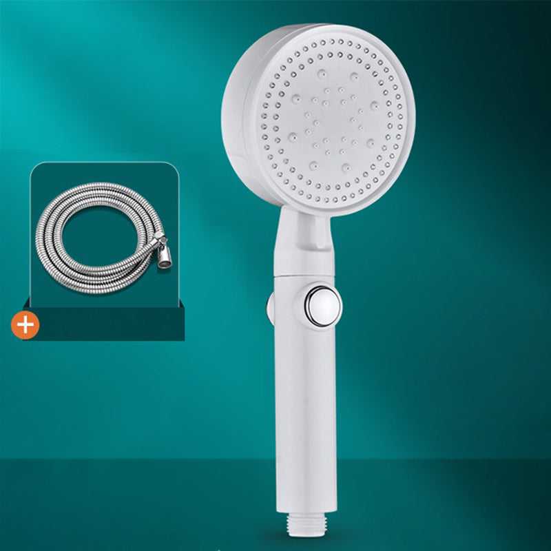 5 Sprays Shower Head Round Wall Mounted Plastic Wall Connector Holder Handheld Shower Head