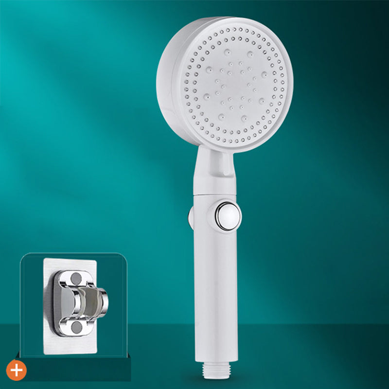 5 Sprays Shower Head Round Wall Mounted Plastic Wall Connector Holder Handheld Shower Head