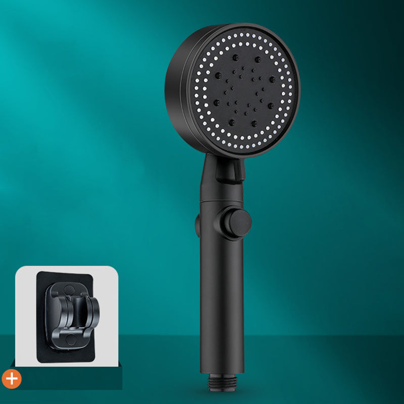 5 Sprays Shower Head Round Wall Mounted Plastic Wall Connector Holder Handheld Shower Head