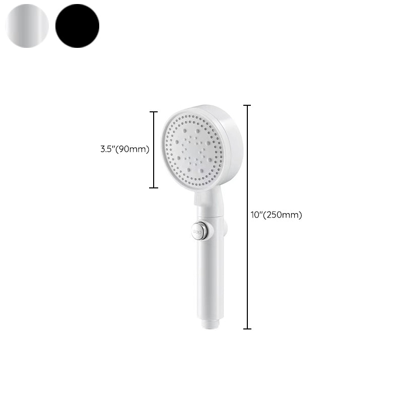5 Sprays Shower Head Round Wall Mounted Plastic Wall Connector Holder Handheld Shower Head