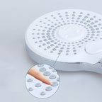 Basic Shower Head Round Plastic Handheld Shower Head in Silver