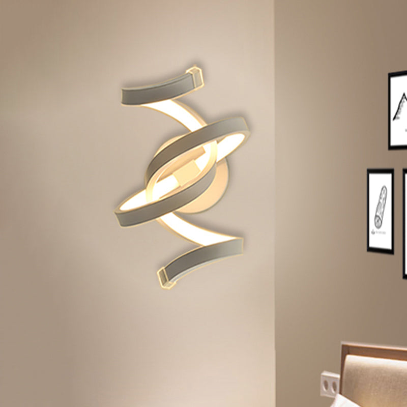Ivory band wall lamp wall support minimalism LED acrylic wall lamp for bedroom