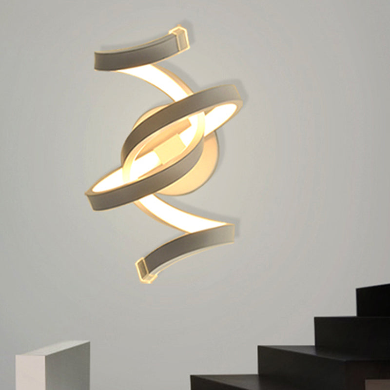 Ivory band wall lamp wall support minimalism LED acrylic wall lamp for bedroom