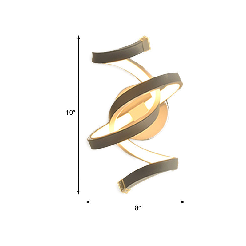 Ivory band wall lamp wall support minimalism LED acrylic wall lamp for bedroom