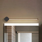 LED Bathroom Wall Lamp Simple Black/White Finish Vanity Wall Lamp with Slim Linear Acrylic Shade, 16"/23.5" long