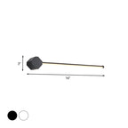 LED Bathroom Wall Lamp Simple Black/White Finish Vanity Wall Lamp with Slim Linear Acrylic Shade, 16"/23.5" long