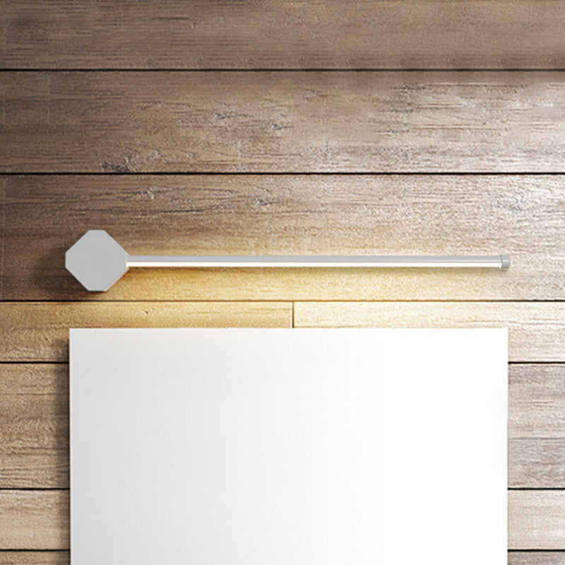 LED Bathroom Wall Lamp Simple Black/White Finish Vanity Wall Lamp with Slim Linear Acrylic Shade, 16"/23.5" long