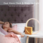 Nightstand lamp Touch table lamp with natural sounds, desk lamp with alarm clock, touch control 3 brightness levels home decor