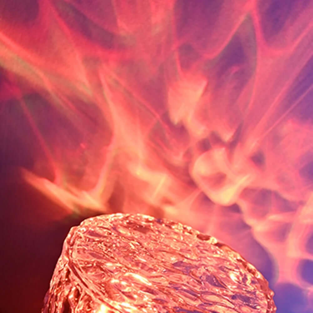 Crystal lamp water wave projector night light decoration home bedroom aesthetic atmosphere holiday gift sunset lights home decoration