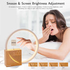Nightstand lamp Touch table lamp with natural sounds, desk lamp with alarm clock, touch control 3 brightness levels home decor
