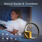 Nightstand lamp Touch table lamp with natural sounds, desk lamp with alarm clock, touch control 3 brightness levels home decor