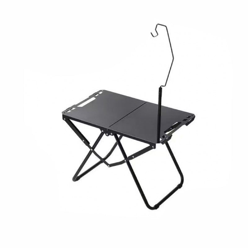 Modern Minimalist Rectangular Carbon Steel Foldable Folding Table for Outdoor