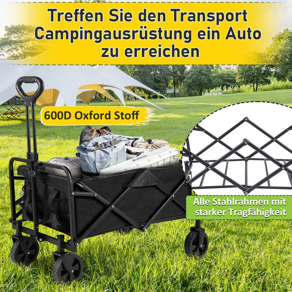 Trolley Transport Wagon Foldable 60L
