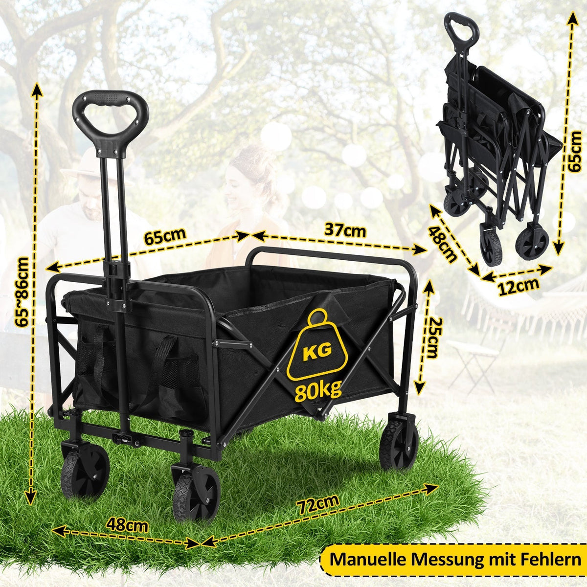 Trolley Transport Wagon Foldable 60L