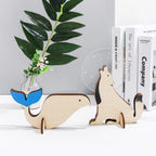 Charming wooden animal LED night lights