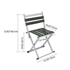 Contemporary Nordic Square Nylon Metal Foldable Camping Chair Fishing Chair Backrest For Outdoor Patio