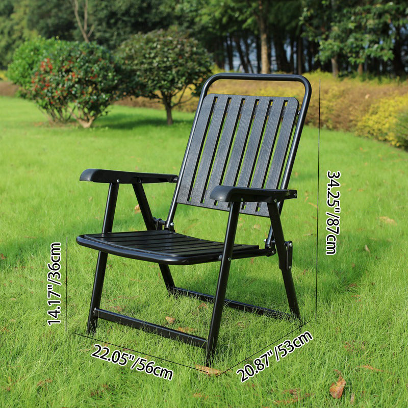 Modern Simplicity Waterproof Rectangular Carbon Steel PVC Foldable Camping Chair Backrest Armrest For Garden