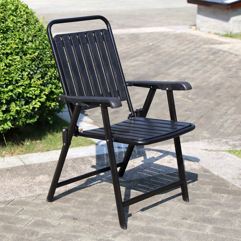 Modern Simplicity Waterproof Rectangular Carbon Steel PVC Foldable Camping Chair Backrest Armrest For Garden