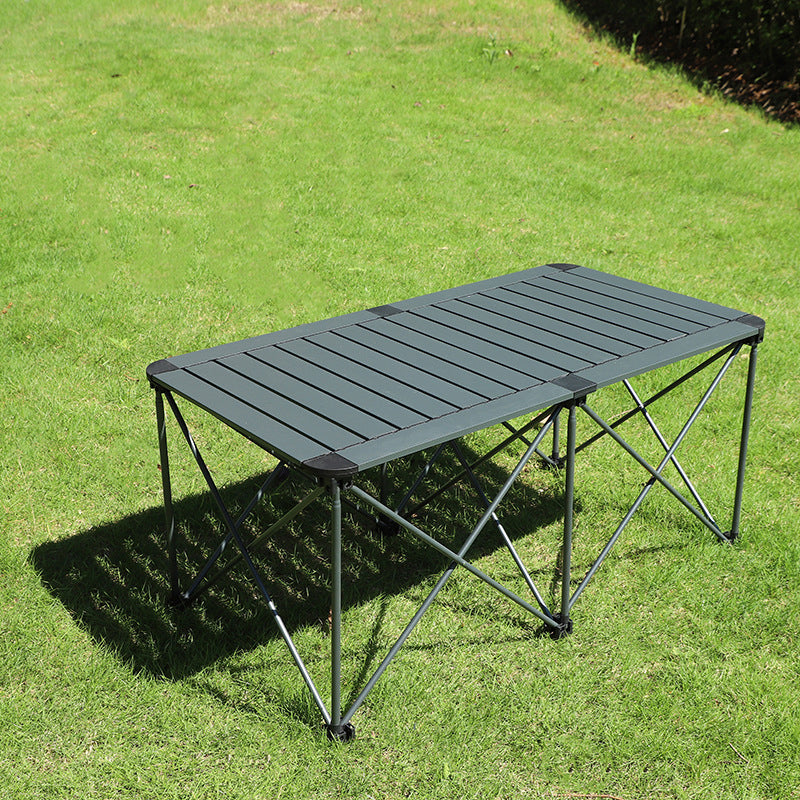Modern Simplicity Square Rectangle Aluminum Iron Outdoor Foldable Camping Coffee Table 1-Tier for Garden