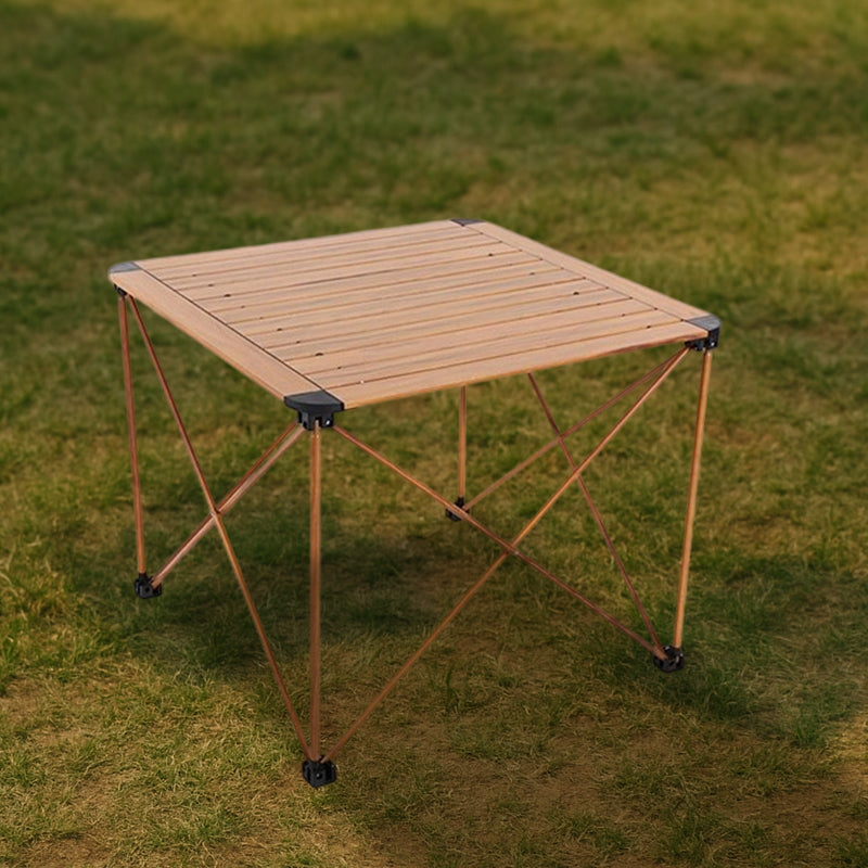 Modern Simplicity Square Rectangle Aluminum Iron Outdoor Foldable Camping Coffee Table 1-Tier for Garden