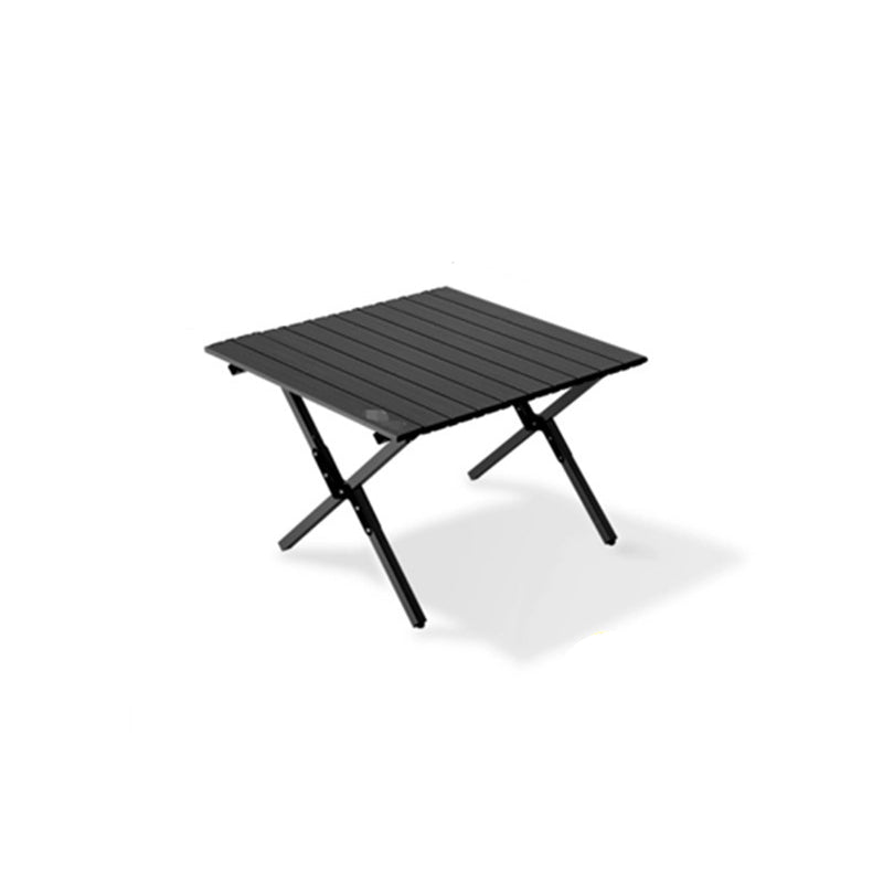Modern Minimalist Rectangle Carbon Steel Outdoor Foldable Camping Coffee Table 1-Tier for Garden
