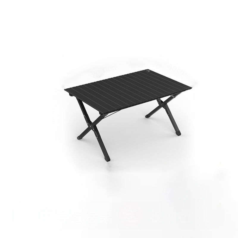 Modern Minimalist Rectangle Carbon Steel Outdoor Foldable Camping Coffee Table 1-Tier for Garden