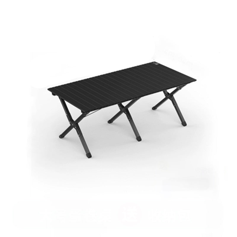 Modern Minimalist Rectangle Carbon Steel Outdoor Foldable Camping Coffee Table 1-Tier for Garden