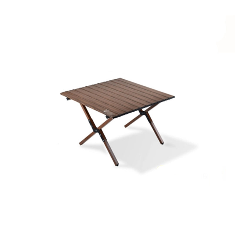 Modern Minimalist Rectangle Carbon Steel Outdoor Foldable Camping Coffee Table 1-Tier for Garden