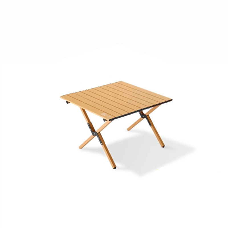 Modern Minimalist Rectangle Carbon Steel Outdoor Foldable Camping Coffee Table 1-Tier for Garden