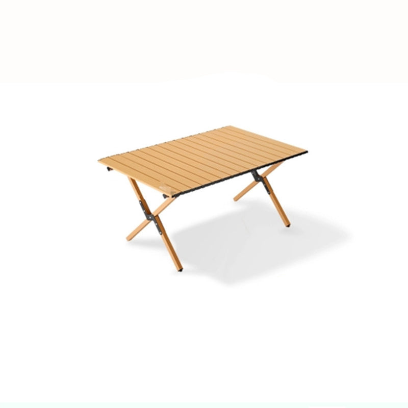 Modern Minimalist Rectangle Carbon Steel Outdoor Foldable Camping Coffee Table 1-Tier for Garden