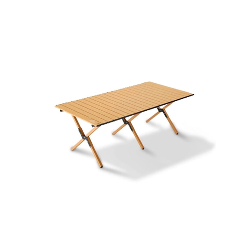Modern Minimalist Rectangle Carbon Steel Outdoor Foldable Camping Coffee Table 1-Tier for Garden