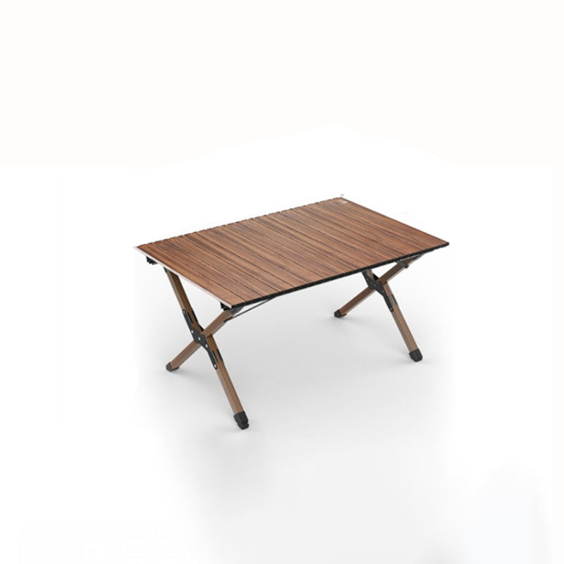 Modern Minimalist Rectangle Carbon Steel Outdoor Foldable Camping Coffee Table 1-Tier for Garden