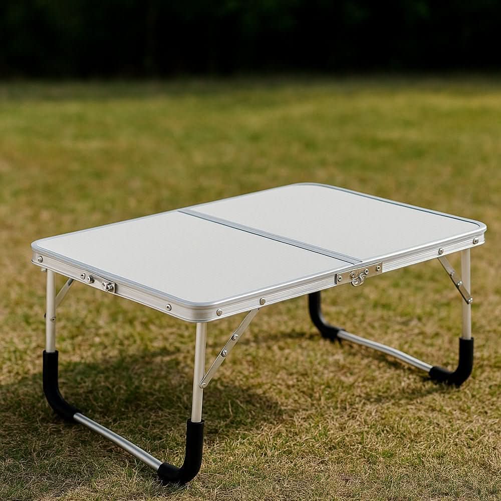 Folding Outdoor Table with Aluminium Frame & Suitcase Design