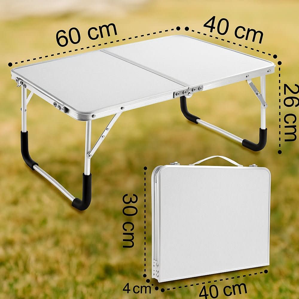 Folding Outdoor Table with Aluminium Frame & Suitcase Design