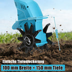 550W Battery Garden Cultivator with 2 Batteries Portable