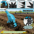 550W Battery Garden Cultivator with 2 Batteries Portable