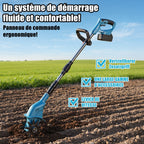 550W Battery Garden Cultivator with 2 Batteries Portable
