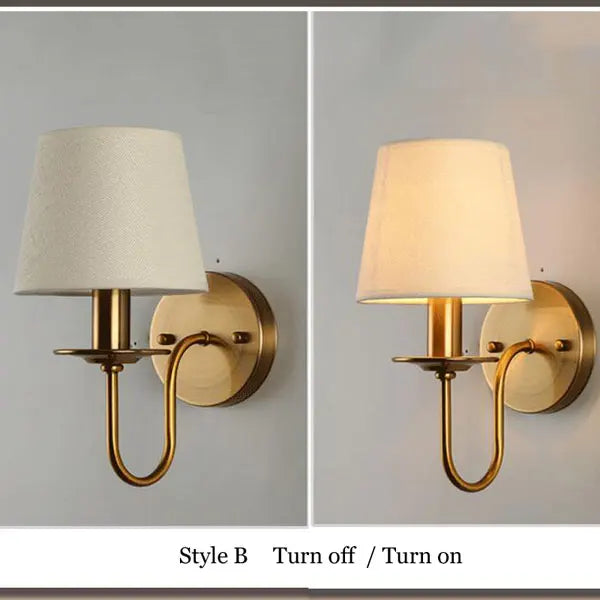 Elegant Fabric Wall Lamp - Vintage European Charm for Any Room