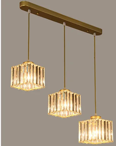 Modern Crystal LED Pendant Lamp Chandelier Lighting for Dining Room Stairs Luxury Nordic Chandelier Light Bedroom Kitchen