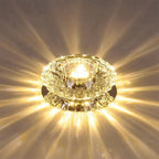 Modern LED Crystal Ceiling Lamp – Mini Round Pendant Light for Living Room, Kitchen, Hallway and Corridor (AC85-265V, 6000K White & 3200K Warm White)