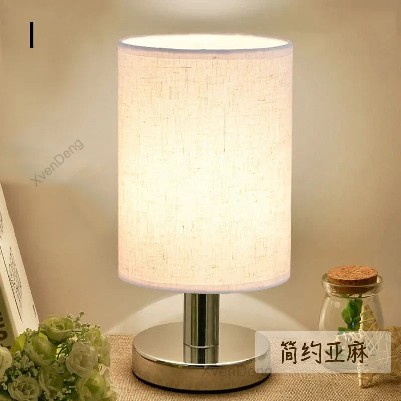 Modern Iron Table Lamp LED Fabric Nordic Desk Light - Perfect for living room, bedroom, nightstand, study and home decor lighting systems