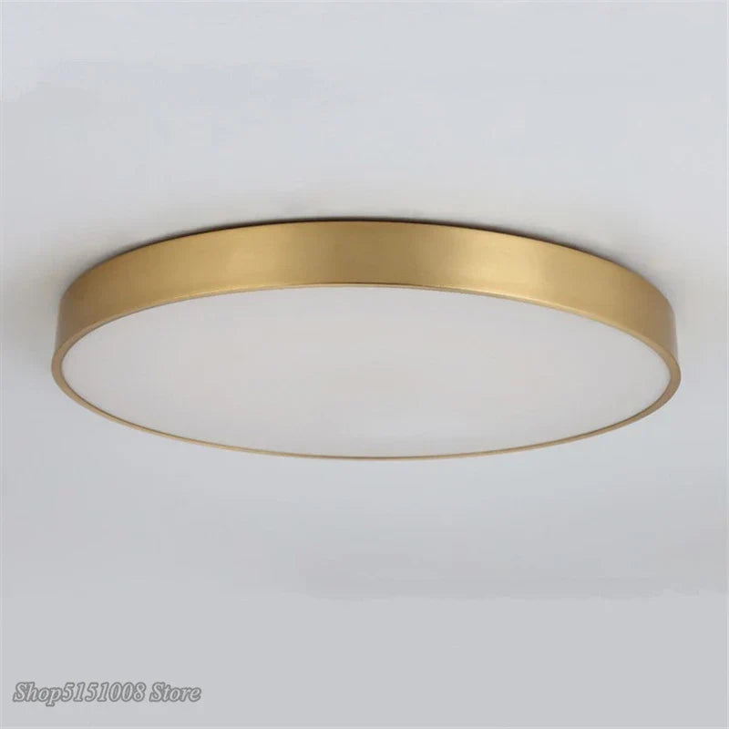 Modern Golden Acrylic Ceiling Lamp - Ultra-thin Surface LED Ceiling Lamp for Living Room, Nordic Bedroom Interior Lighting