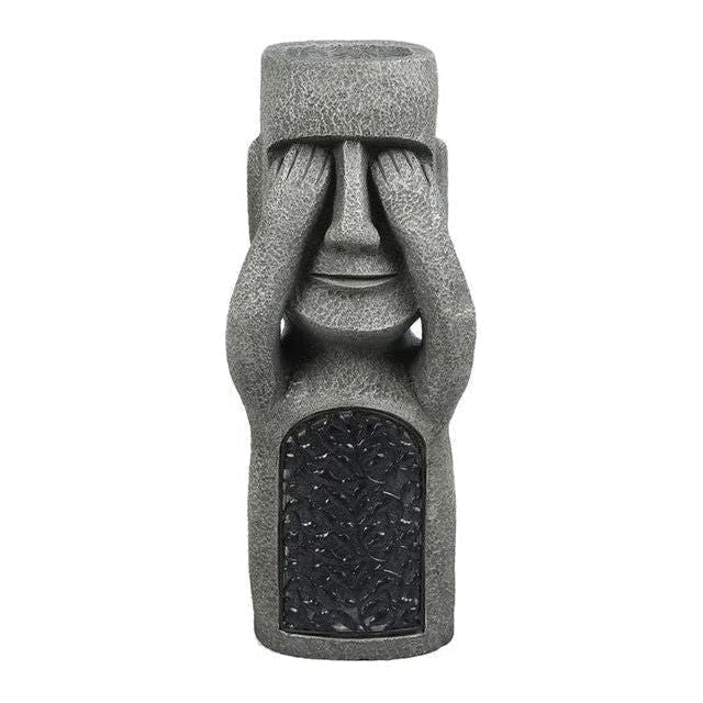 Flower pot with face & LED – Decoration for garden and balcony lighting