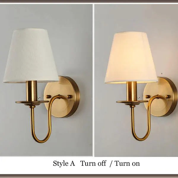 Elegant Fabric Wall Lamp - Vintage European Charm for Any Room