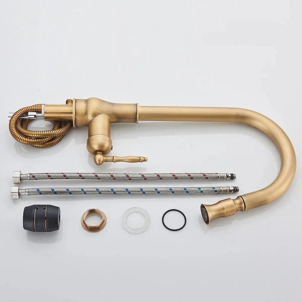 Antique brass faucet – Vintage design for the kitchen