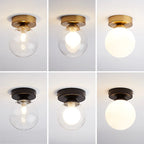 Modern Nordic ceiling lamp – Round glass ball light for bedroom, dining room and hallway