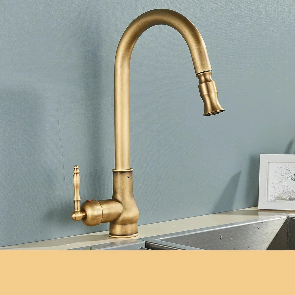 Antique brass faucet – Vintage design for the kitchen
