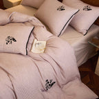 High-quality cotton blend bedding set with embroidery