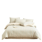 Bedding set made of cotton percale with fine geometric dot stripes