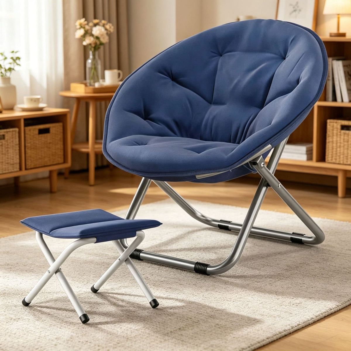 Ergonomic Lounge Chair with Practical Folding Mechanism